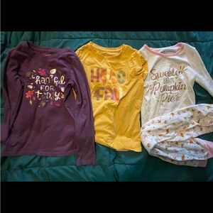 Girls fall / thanksgiving lot size 6x